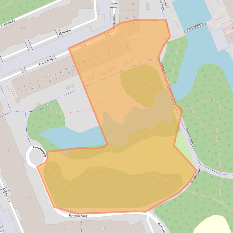 Kaart van postcodegebied 2036SP.