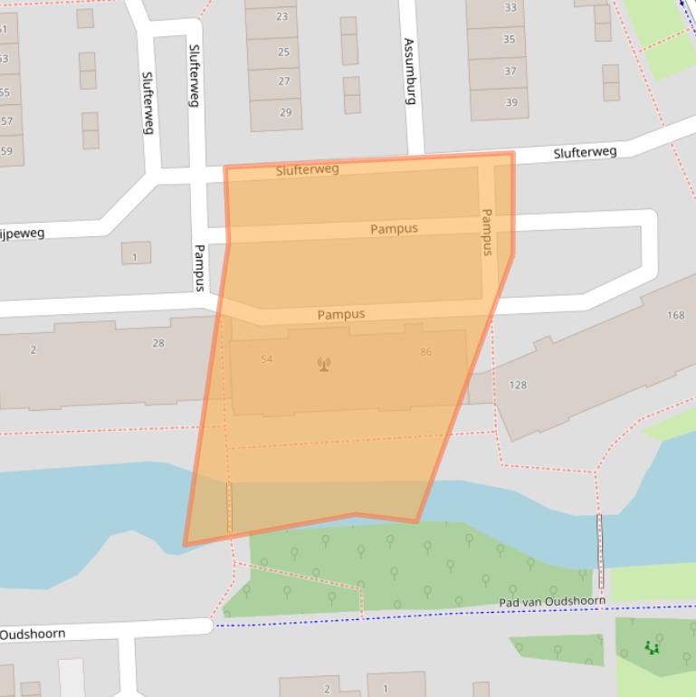 Kaart van postcodegebied 2036TB.