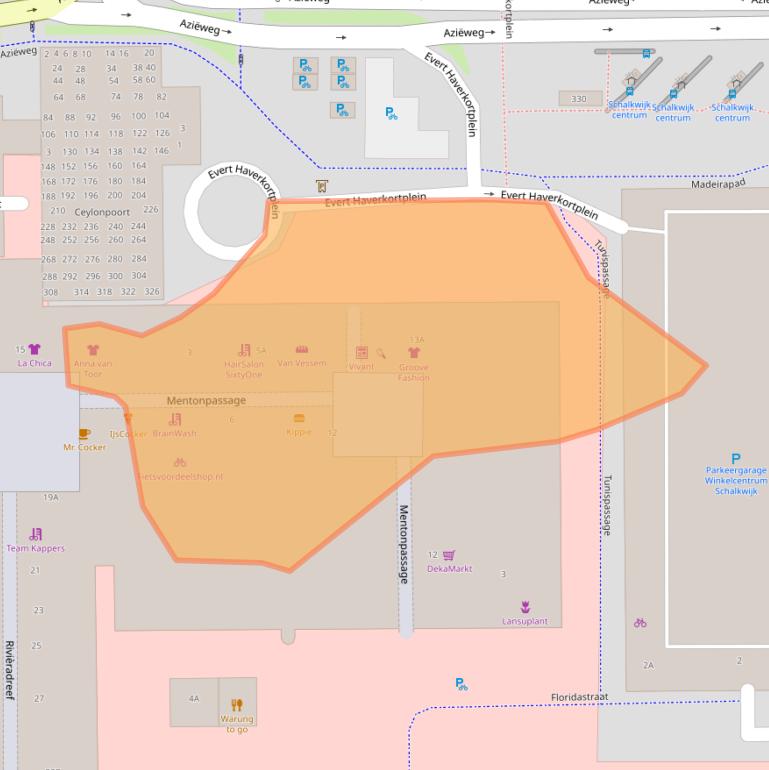 Kaart van postcodegebied 2037AB.