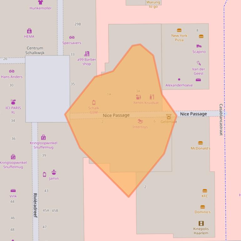 Kaart van postcodegebied 2037AJ.