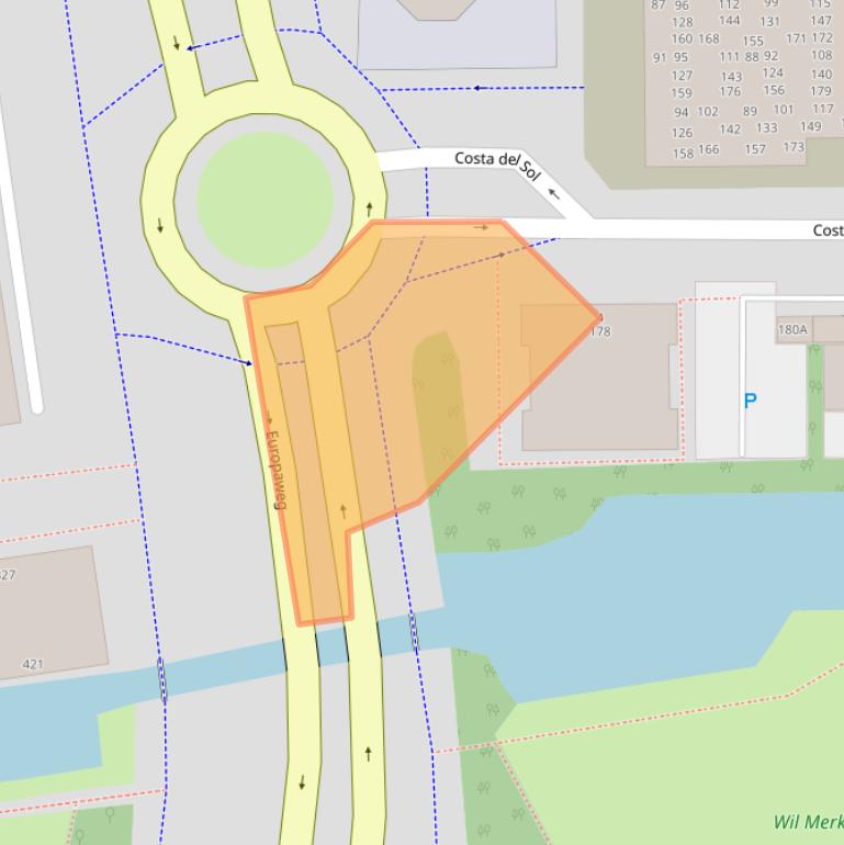 Kaart van postcodegebied 2037AN.