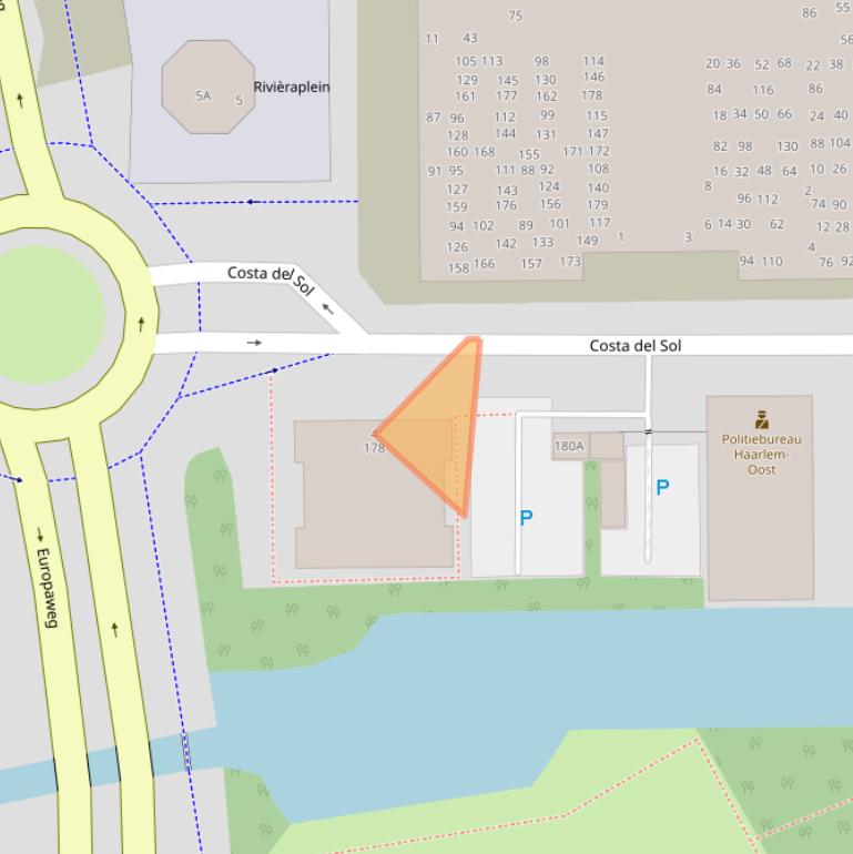 Kaart van postcodegebied 2037AP.