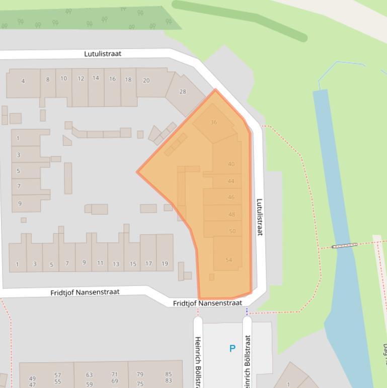 Kaart van postcodegebied 2037CB.