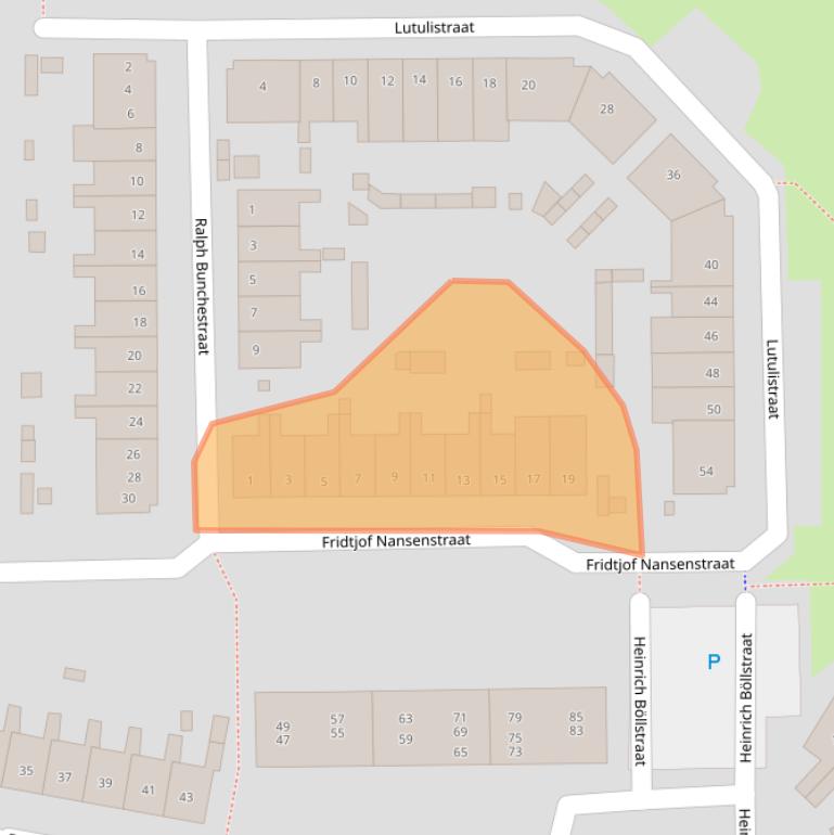 Kaart van postcodegebied 2037CC.