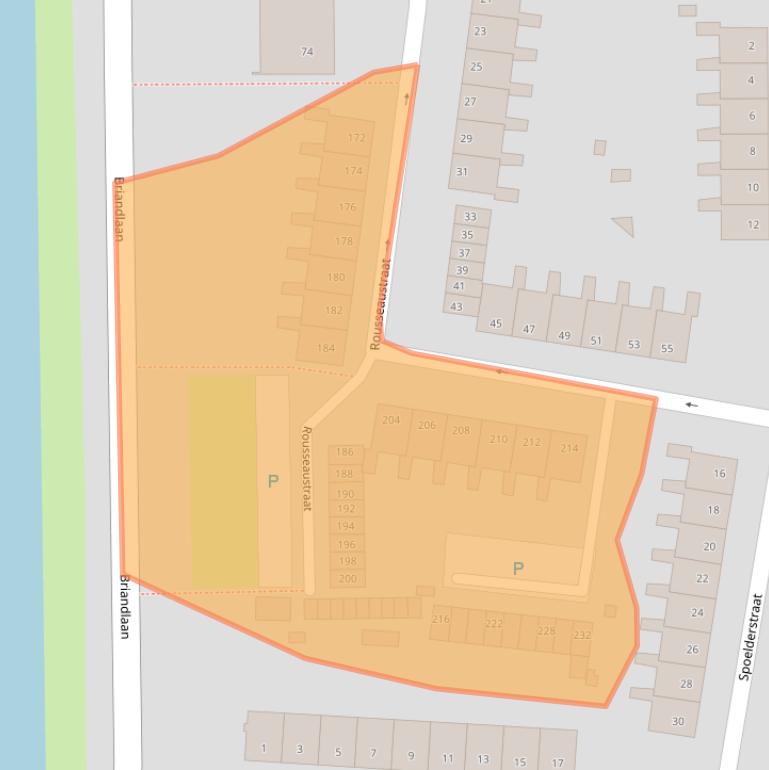 Kaart van postcodegebied 2037EH.