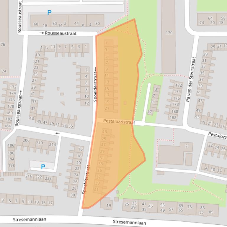Kaart van postcodegebied 2037EJ.