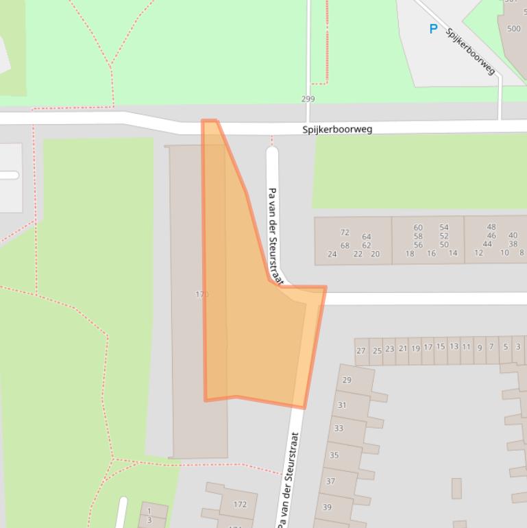 Kaart van postcodegebied 2037EP.