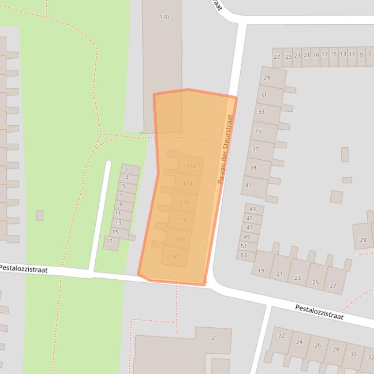 Kaart van postcodegebied 2037ES.