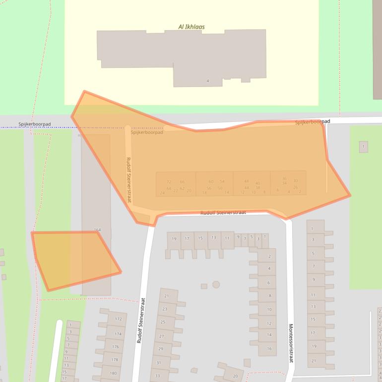 Kaart van postcodegebied 2037GC.