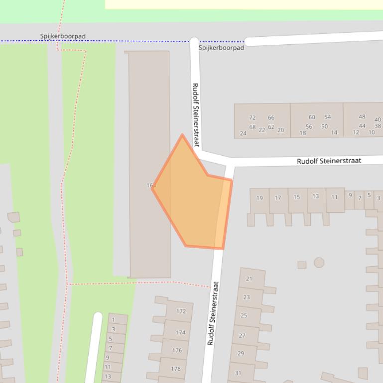 Kaart van postcodegebied 2037GD.