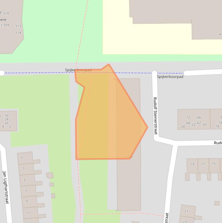 Kaart van postcodegebied 2037GE.