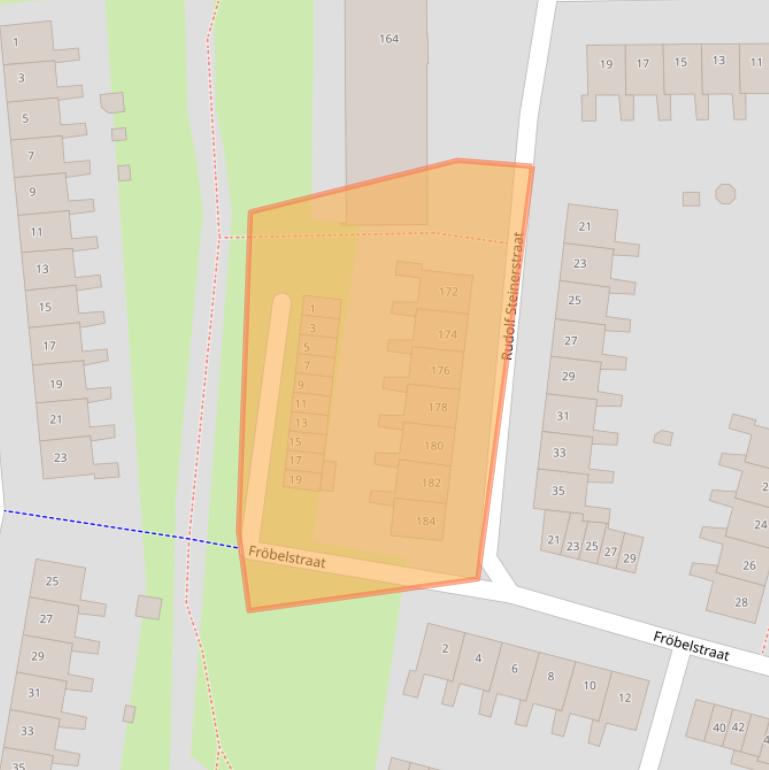 Kaart van postcodegebied 2037GG.