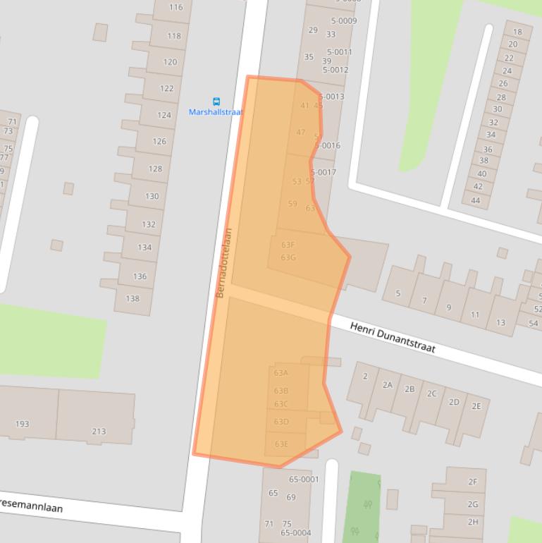 Kaart van postcodegebied 2037GL.