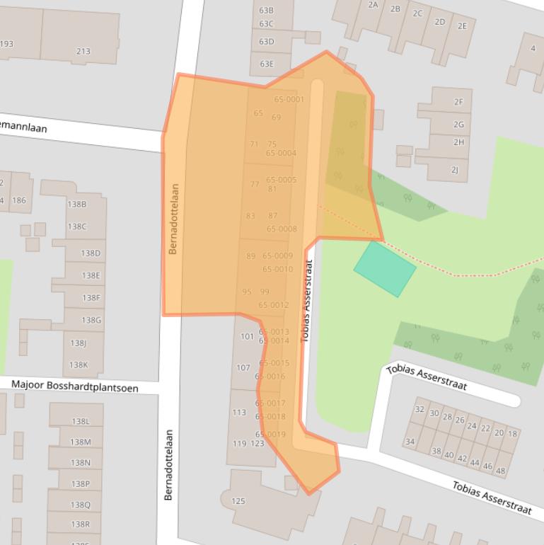 Kaart van postcodegebied 2037GM.
