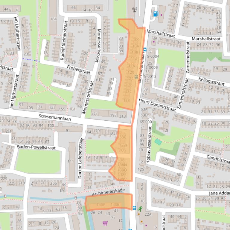 Kaart van postcodegebied 2037GV.