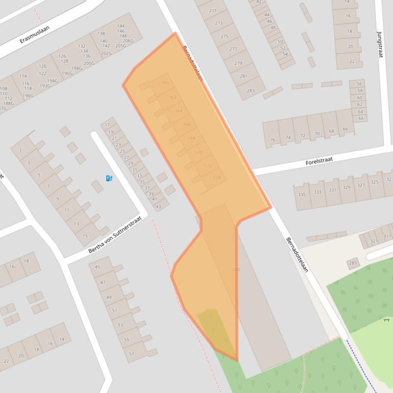 Kaart van postcodegebied 2037GW.