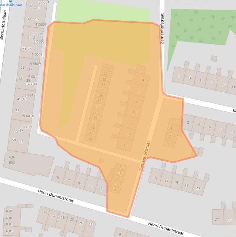 Kaart van postcodegebied 2037HL.