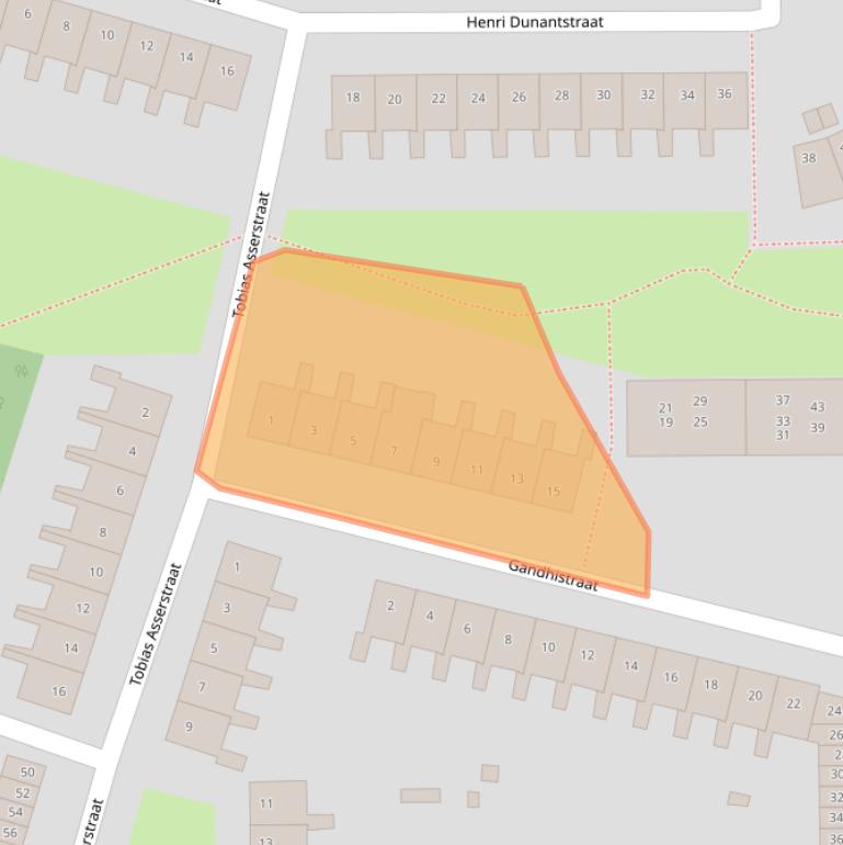 Kaart van postcodegebied 2037JB.