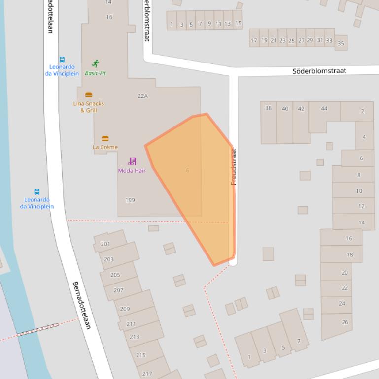 Kaart van postcodegebied 2037JP.