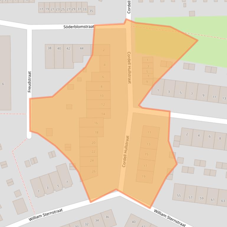 Kaart van postcodegebied 2037KA.