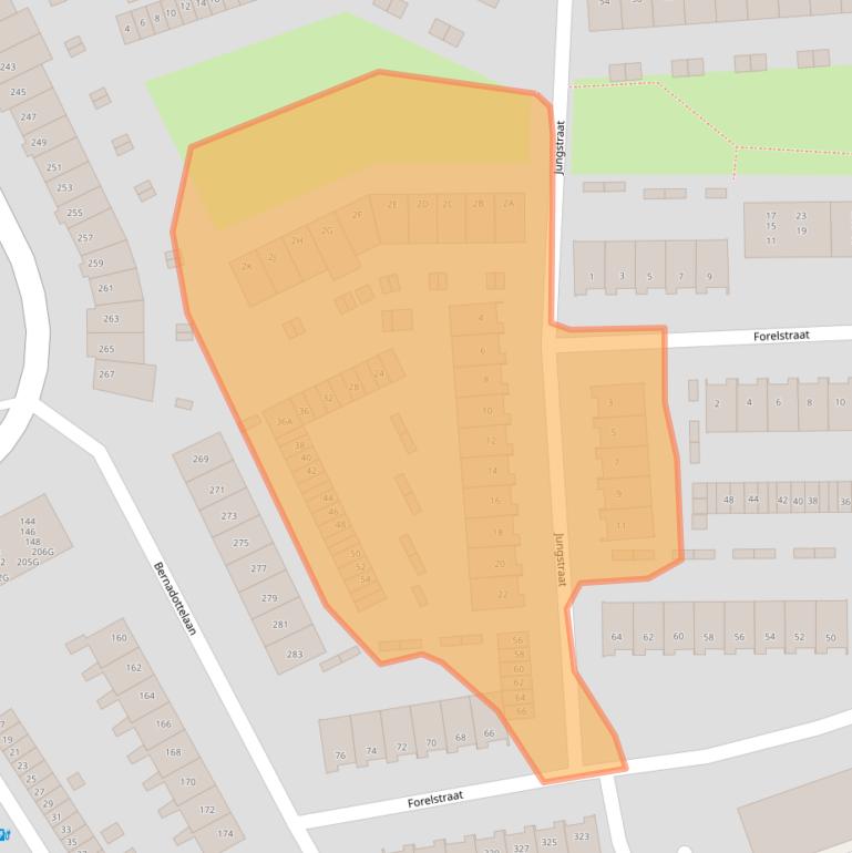 Kaart van postcodegebied 2037KM.