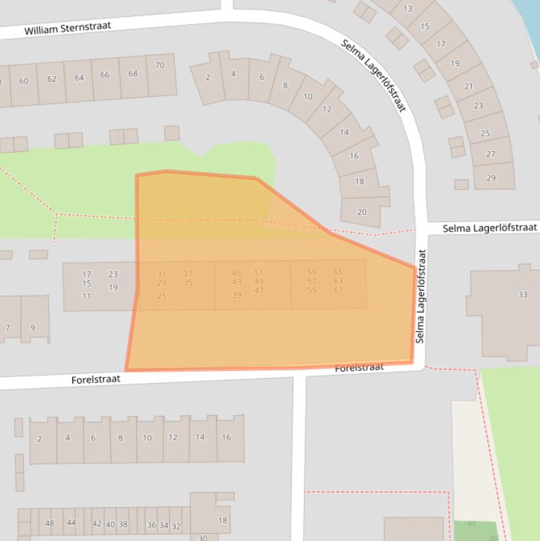 Kaart van postcodegebied 2037KP.