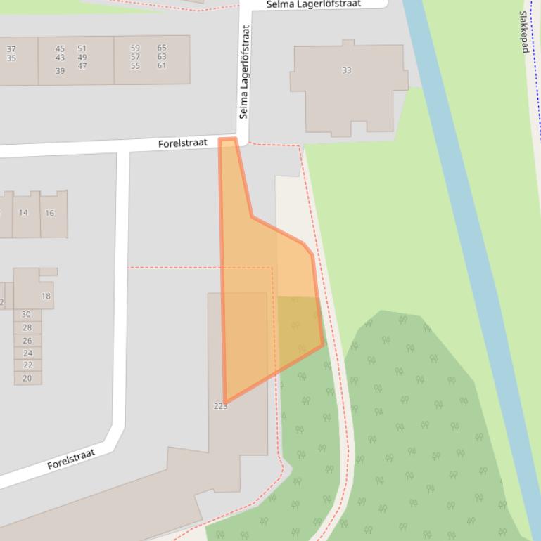 Kaart van postcodegebied 2037KS.