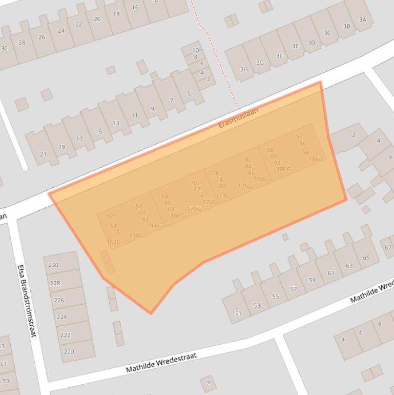 Kaart van postcodegebied 2037LC.