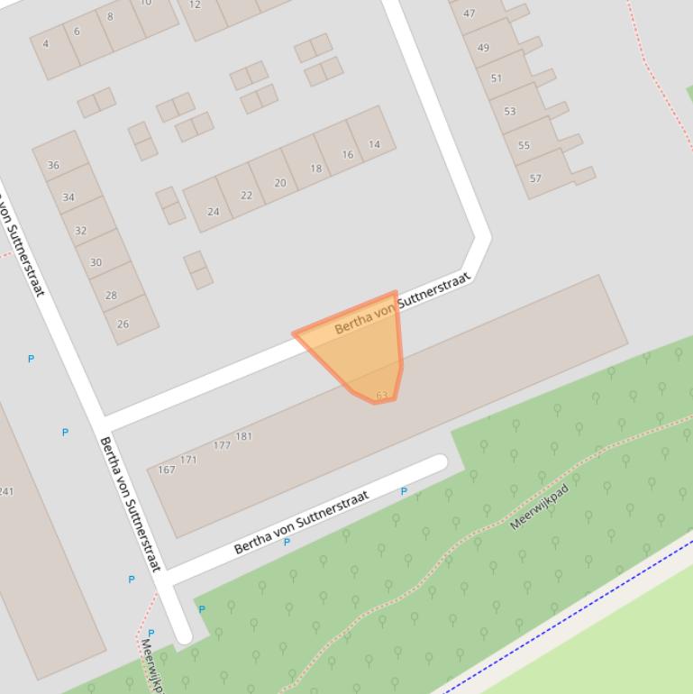 Kaart van postcodegebied 2037LG.