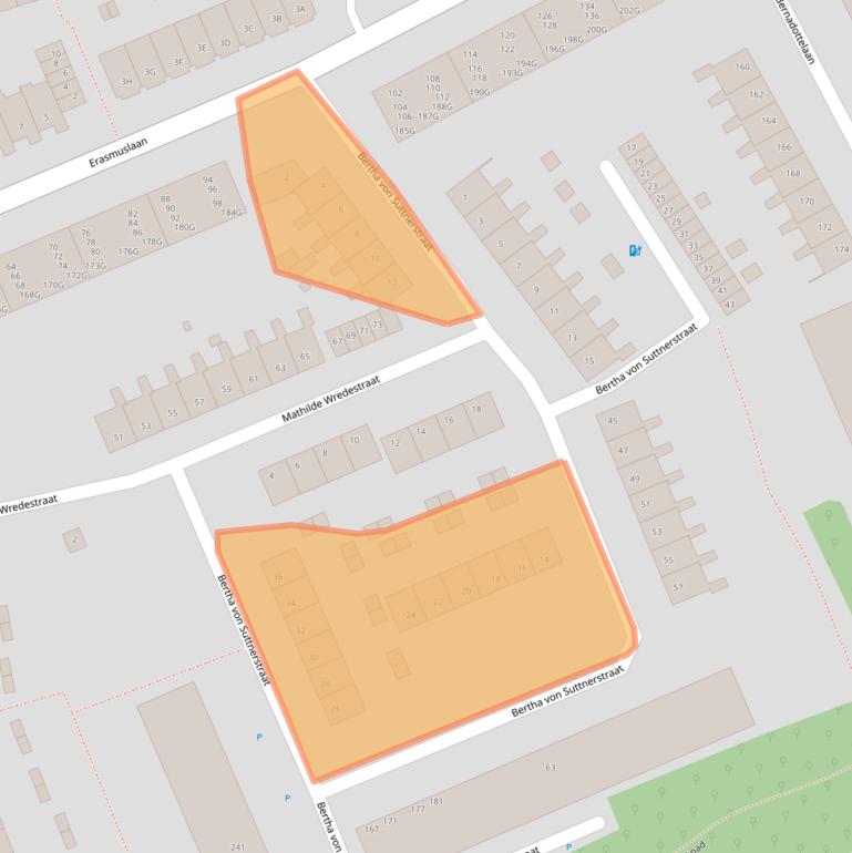 Kaart van postcodegebied 2037LM.