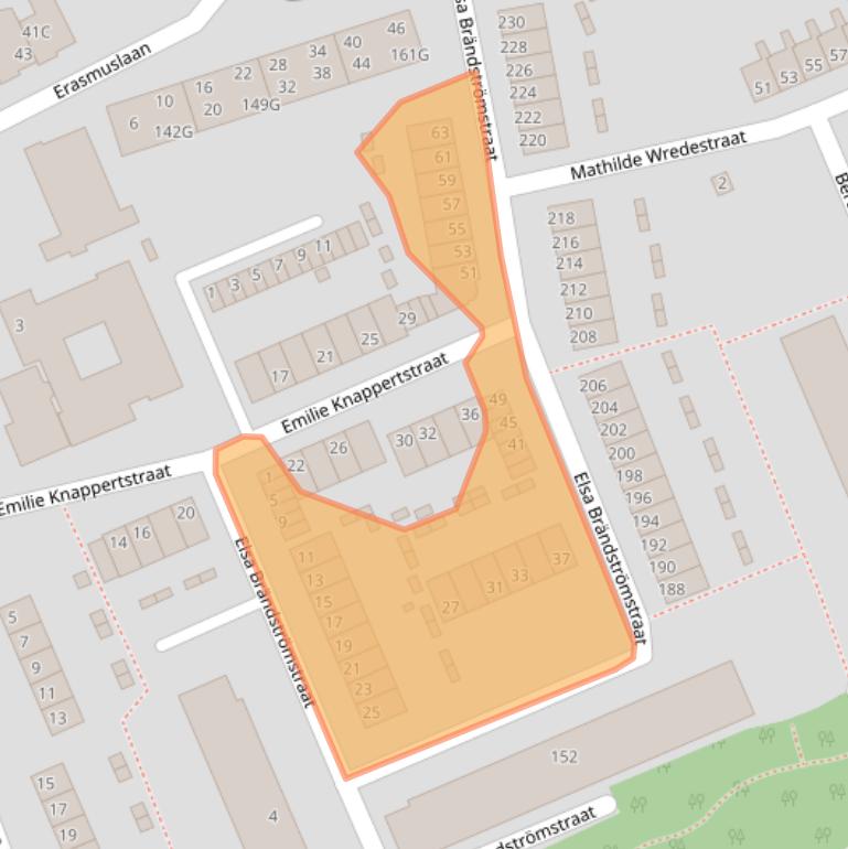 Kaart van postcodegebied 2037LP.