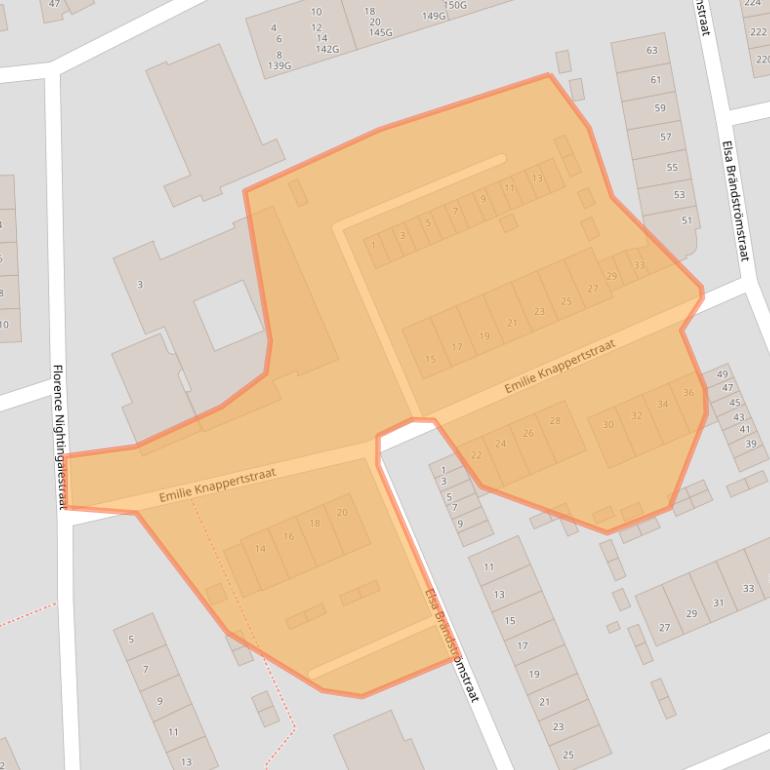 Kaart van postcodegebied 2037LZ.
