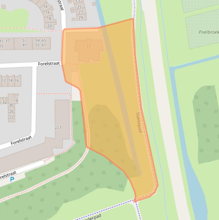 Kaart van postcodegebied 2037MJ.