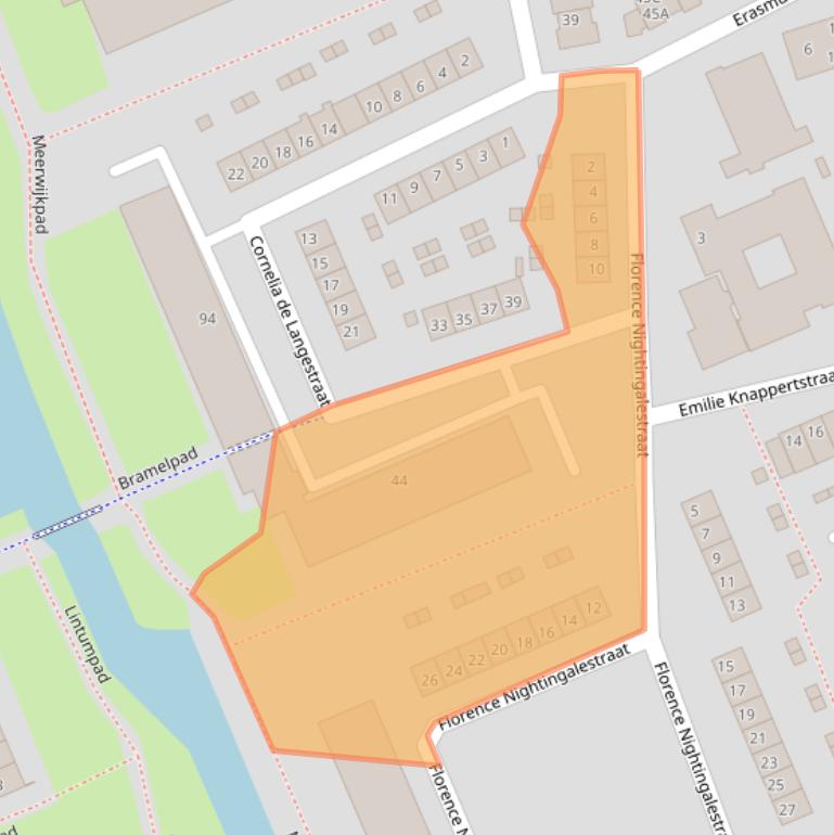 Kaart van postcodegebied 2037NB.