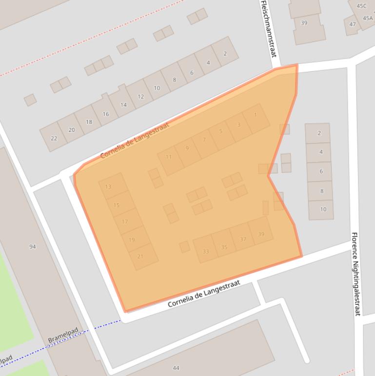 Kaart van postcodegebied 2037NK.