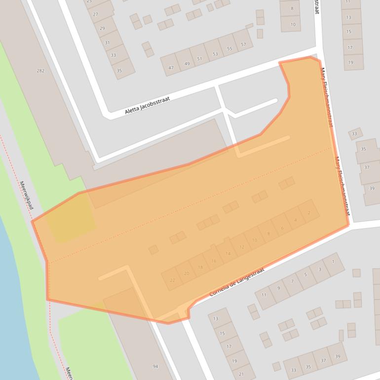 Kaart van postcodegebied 2037NL.