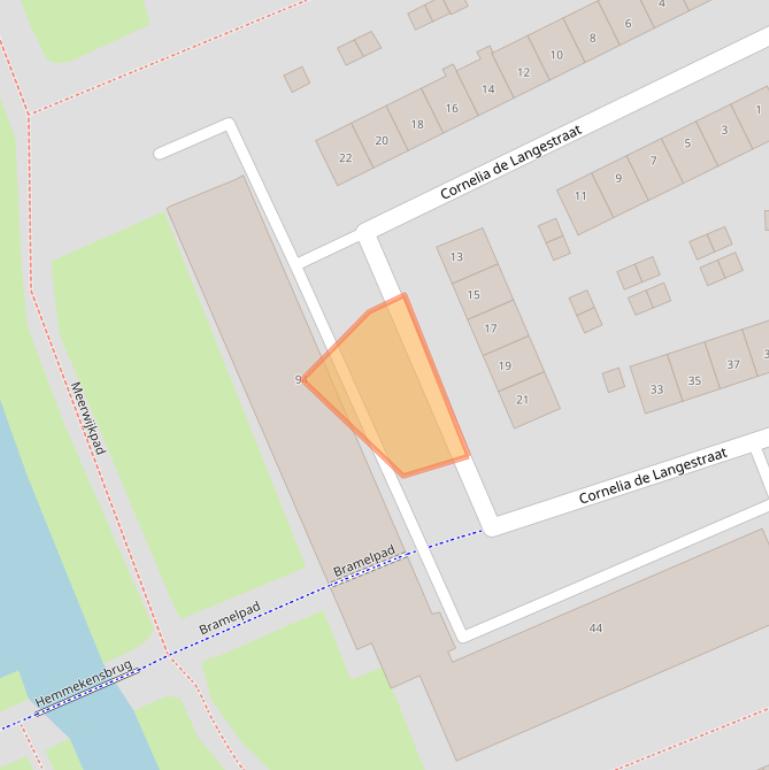 Kaart van postcodegebied 2037NN.