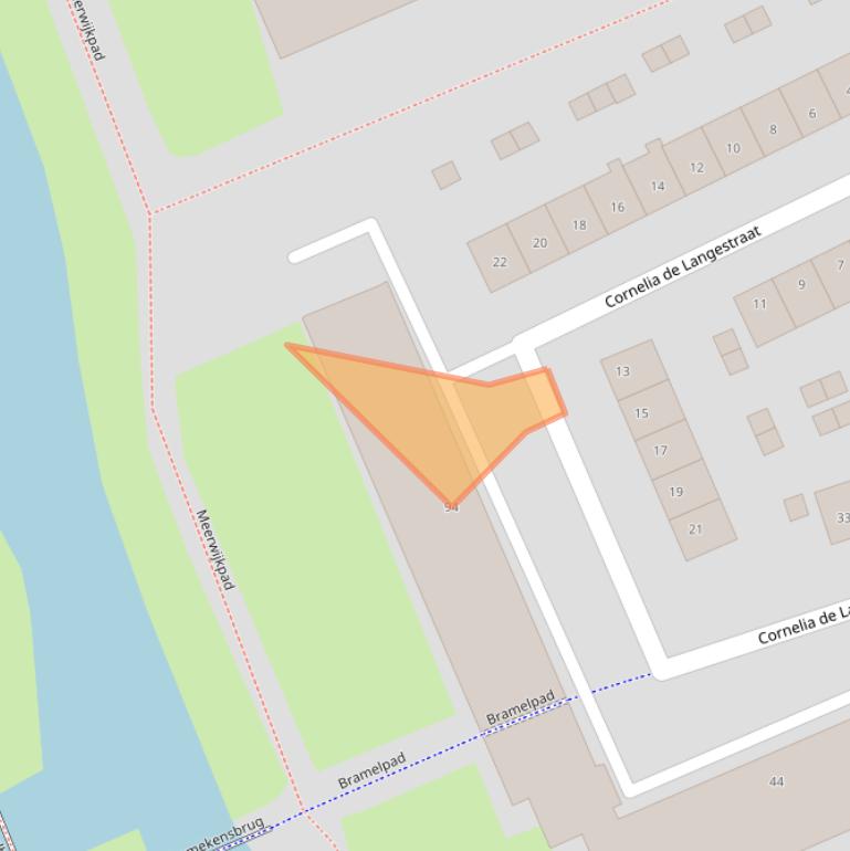 Kaart van postcodegebied 2037NP.