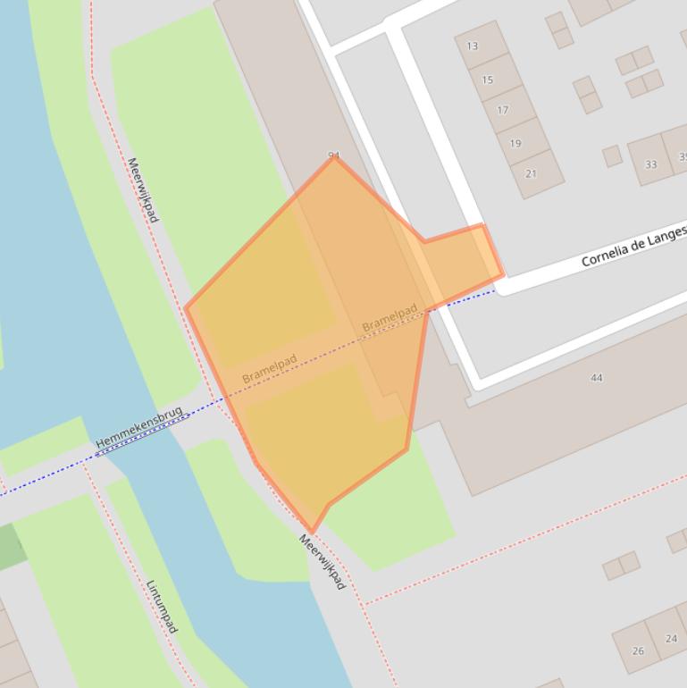 Kaart van postcodegebied 2037NR.