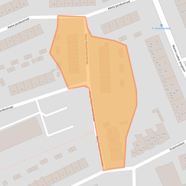 Kaart van postcodegebied 2037PA.