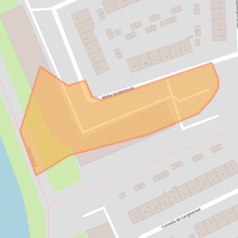 Kaart van postcodegebied 2037PJ.