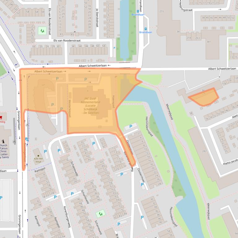 Kaart van postcodegebied 2037RS.