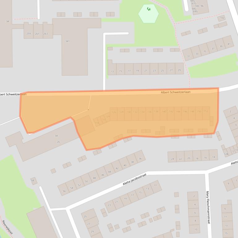 Kaart van postcodegebied 2037RV.