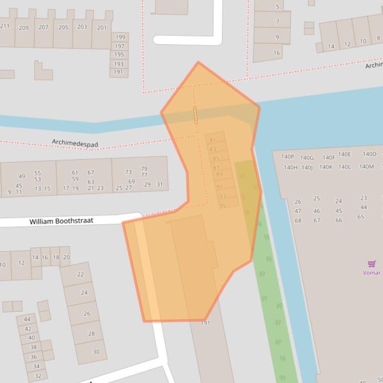 Kaart van postcodegebied 2037SC.
