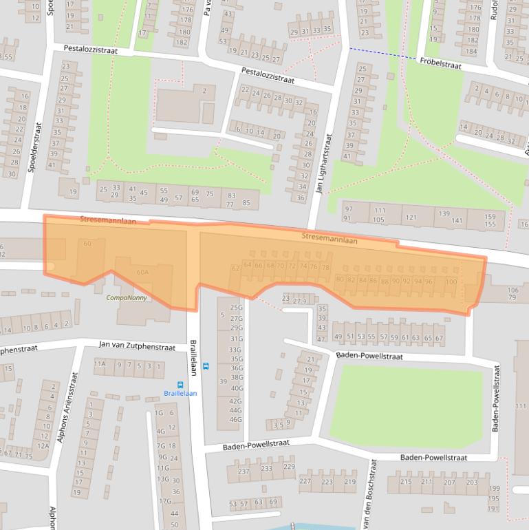 Kaart van postcodegebied 2037TK.