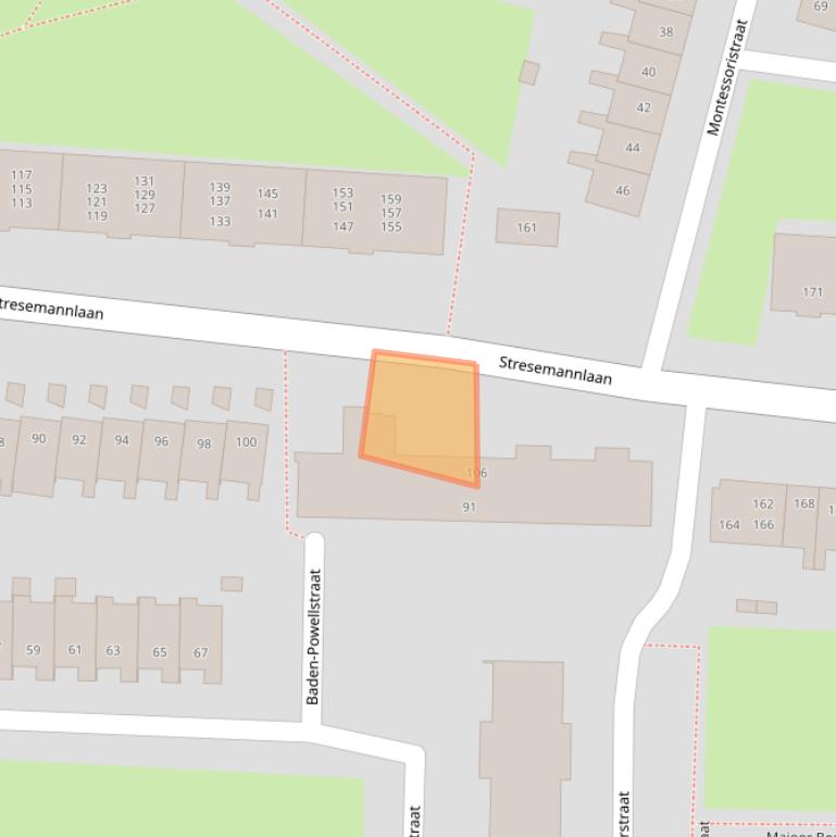 Kaart van postcodegebied 2037TL.