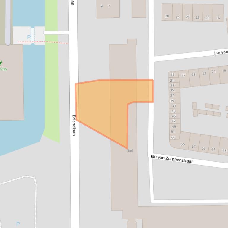 Kaart van postcodegebied 2037VD.