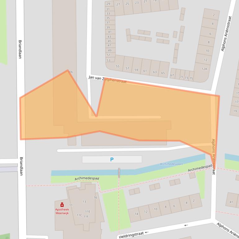 Kaart van postcodegebied 2037VE.