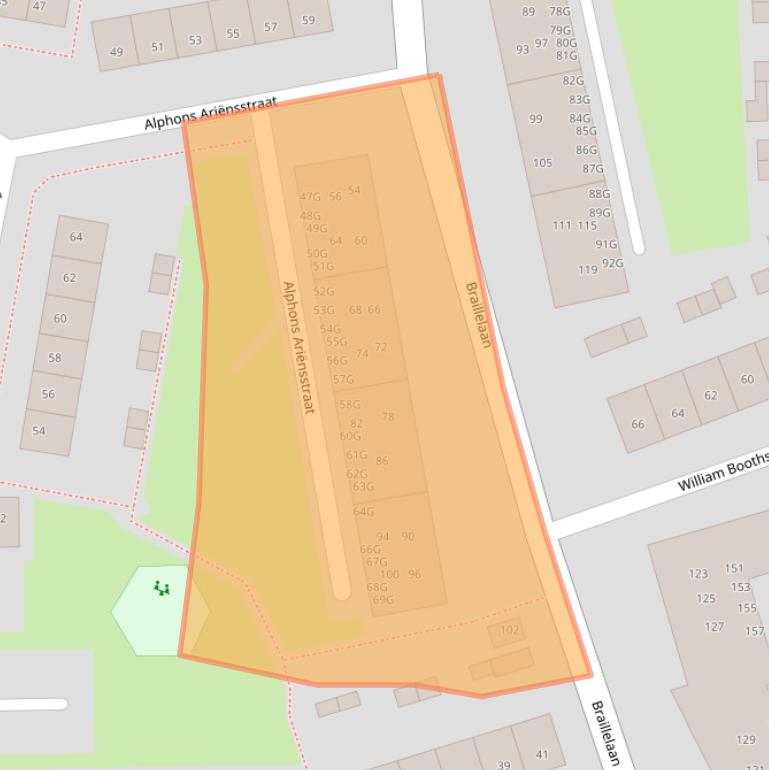 Kaart van postcodegebied 2037XD.