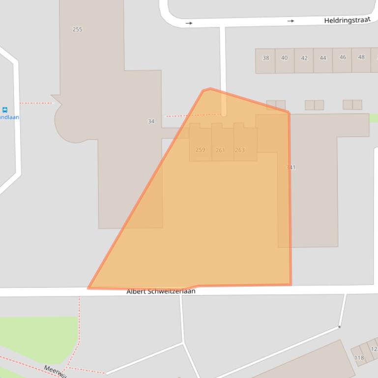 Kaart van postcodegebied 2037XL.